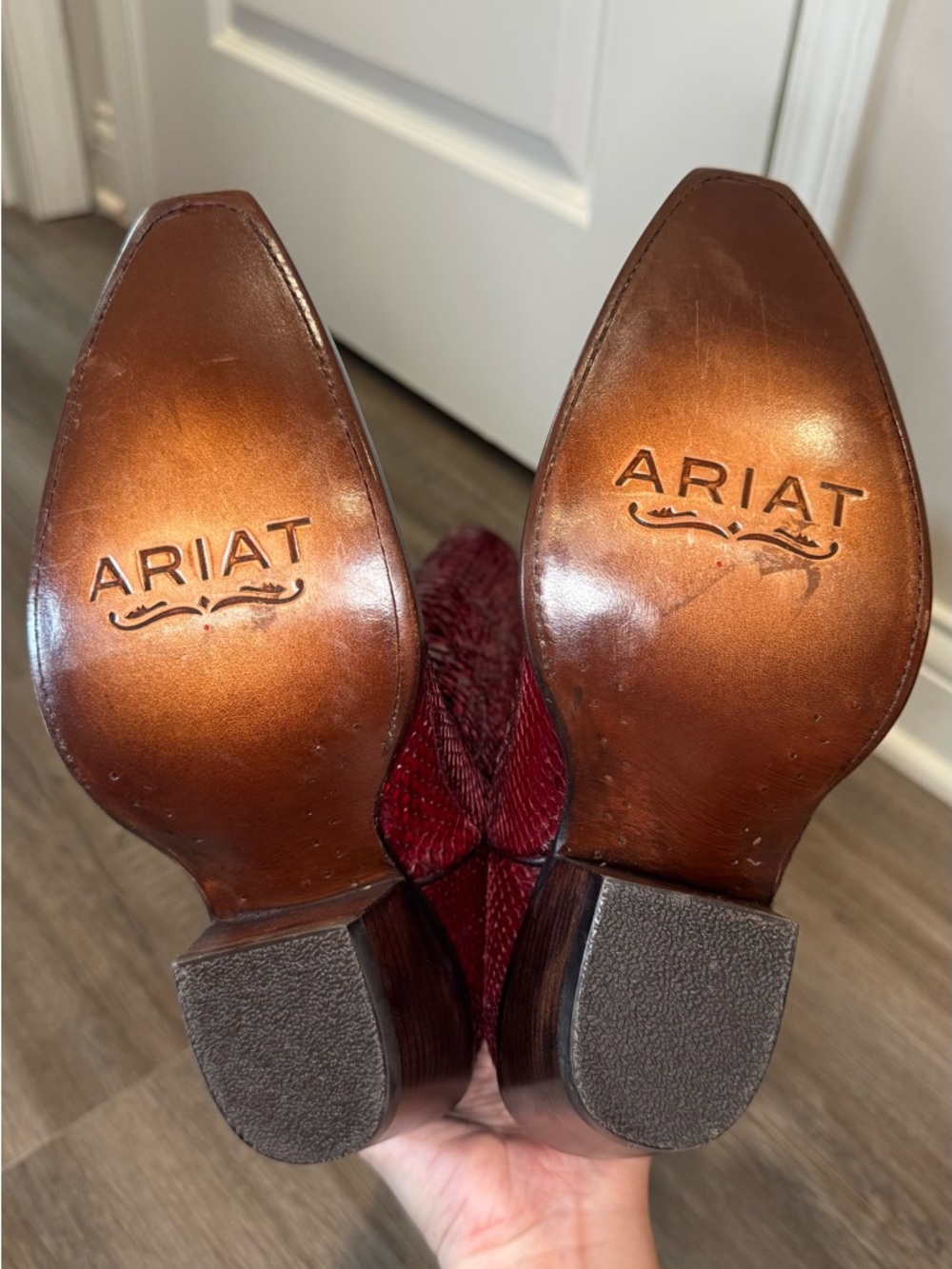 Ariat Sterling Emery StretchFit Western Spicy Red Python Boots - Picture 16 of 16